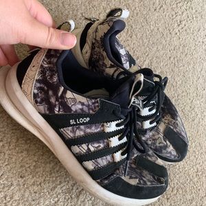 Black and white adidas